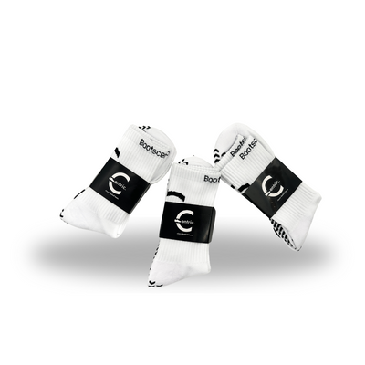 Bootscentric White Grip Socks