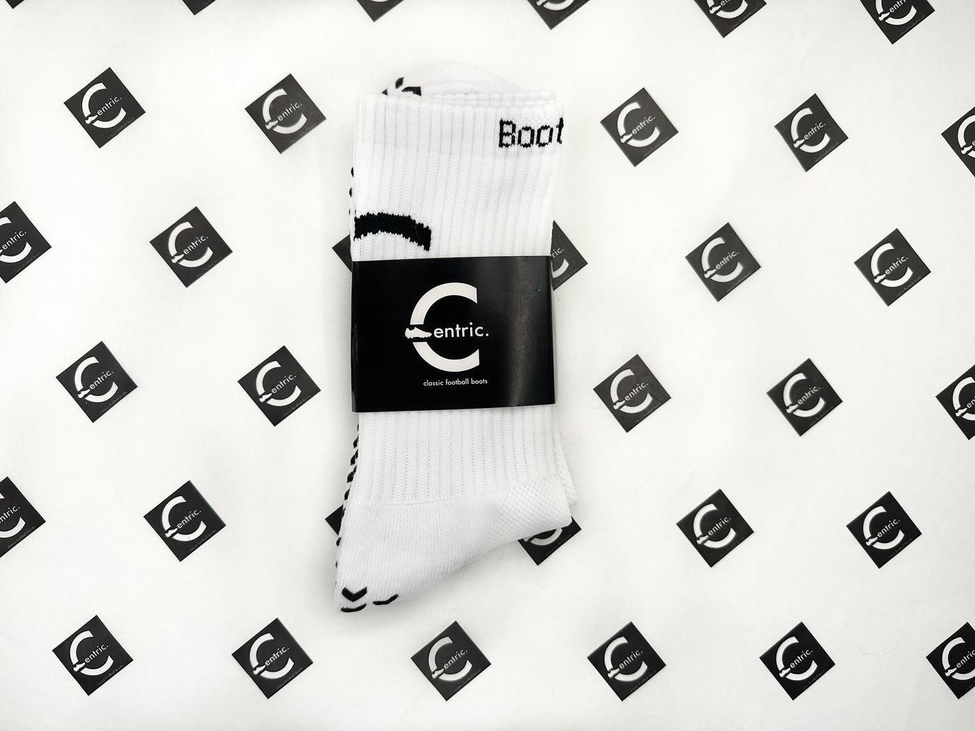 Bootscentric White Grip Socks - Bootscentric