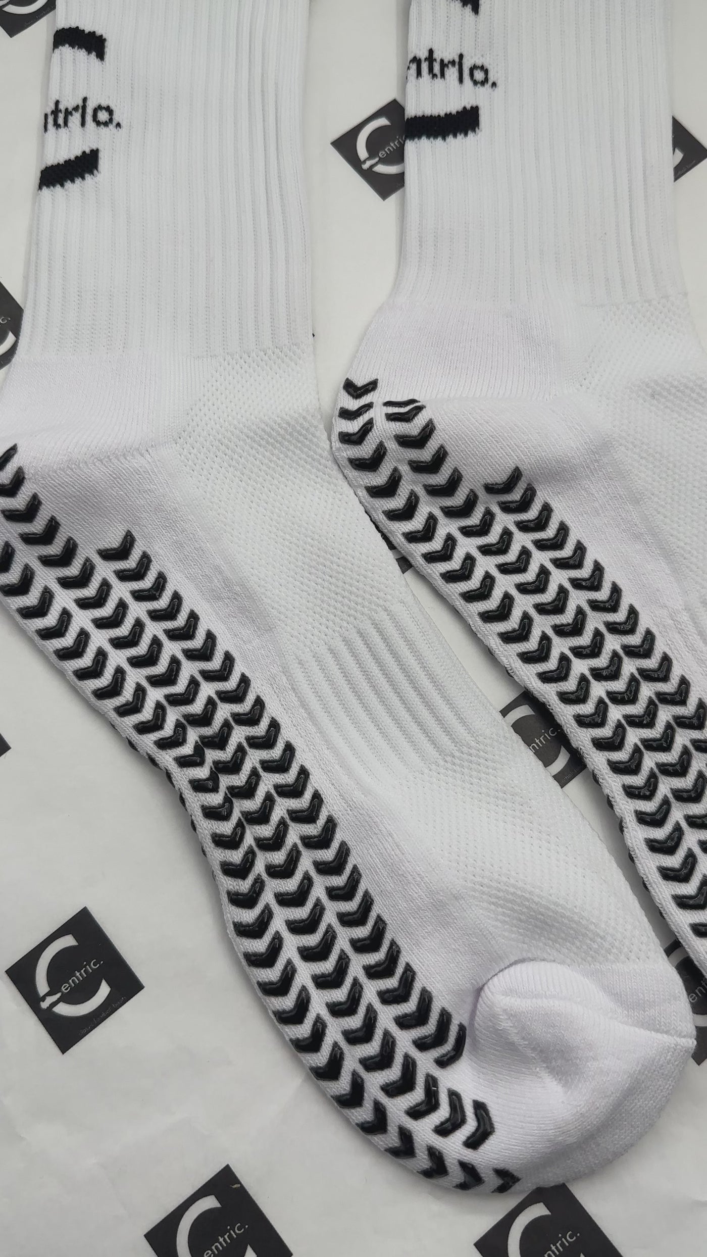 Bootscentric White Grip Socks